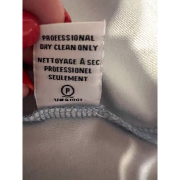 DVF Diane Von Furstenberg Wrap Dress 6 Small Blue Floral SILK Career Church - Picture 12 of 12